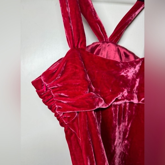 NWT Marc by Marc Jacobs Strawberry Daiquiri Pink Velvet Silk Blend Bow Blouse 6 - Picture 11 of 16